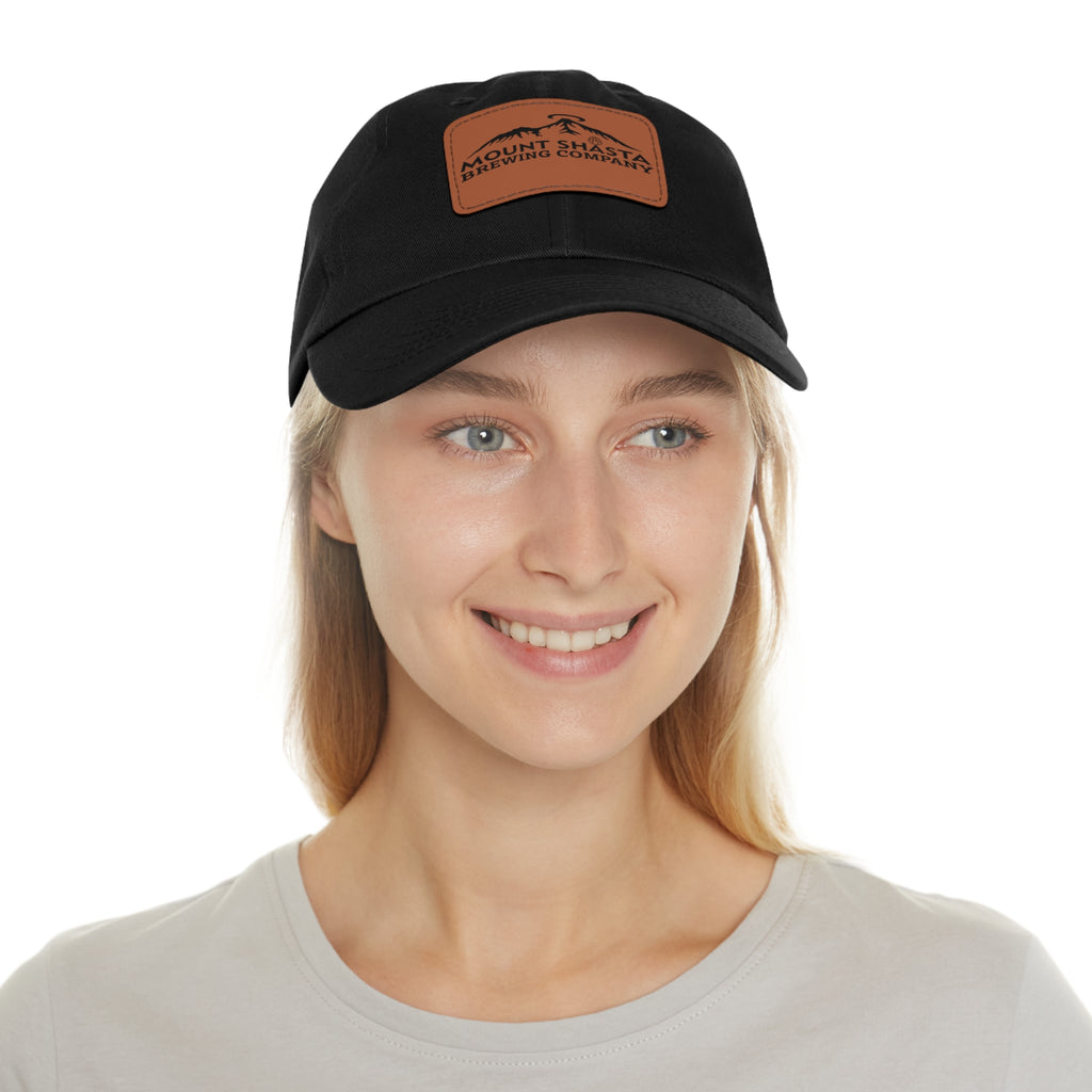 Stylish Dad Hat with Leather Patch, Casual Wear, Gift for Dads, Outdoor Adventures, Brewery Merch, Trendy Accessories
