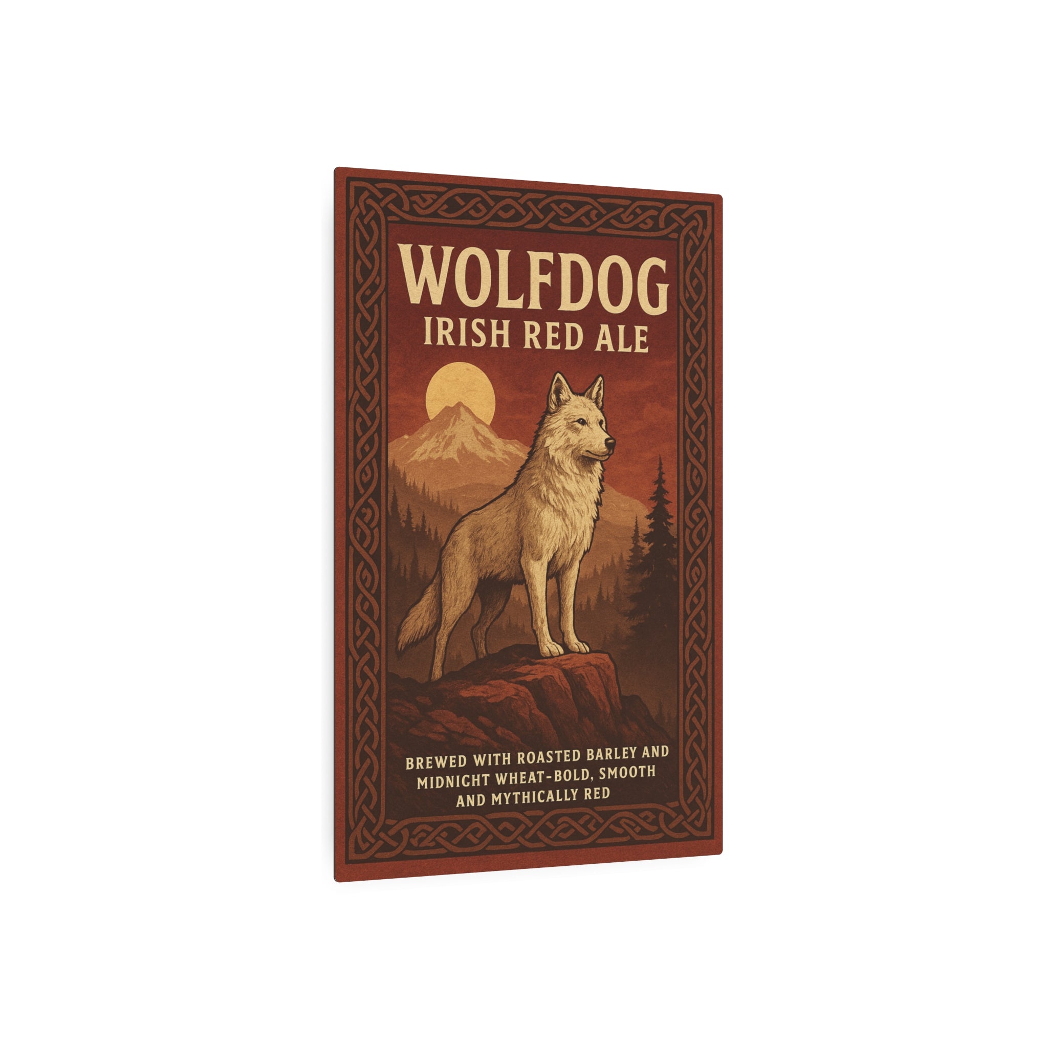 Rustic Wolfdog Metal Art Sign
