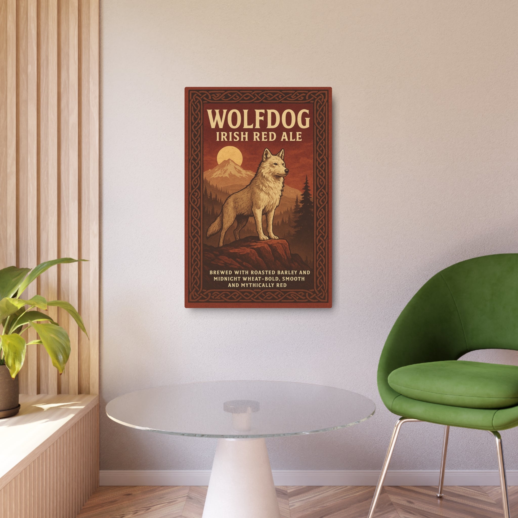 Rustic Wolfdog Metal Art Sign