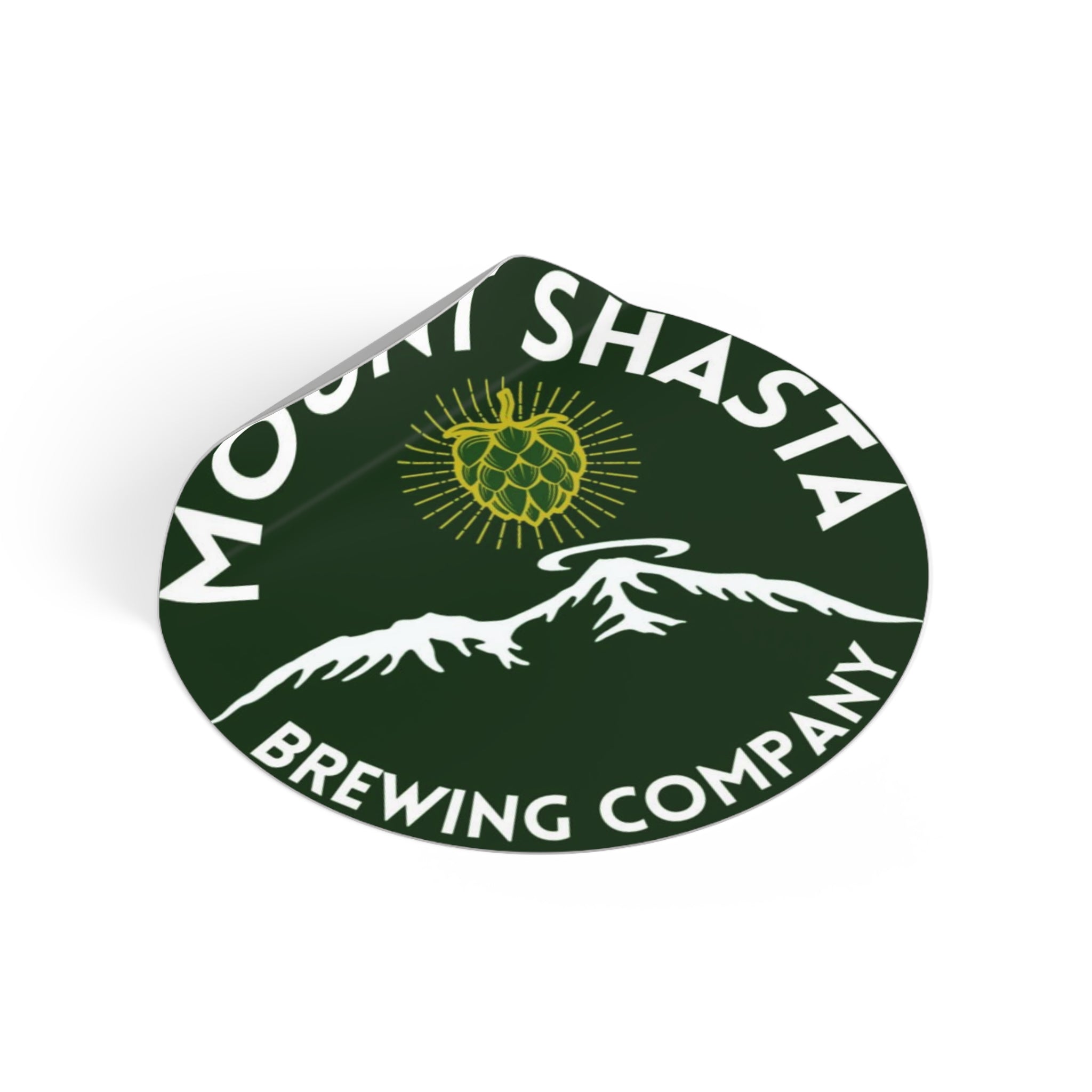 Mount Shasta Brewing Company Stickers, Outdoor Decor, Gifts for Craft Beer Lovers, Travel Mementos, Vintage Style Vinyl