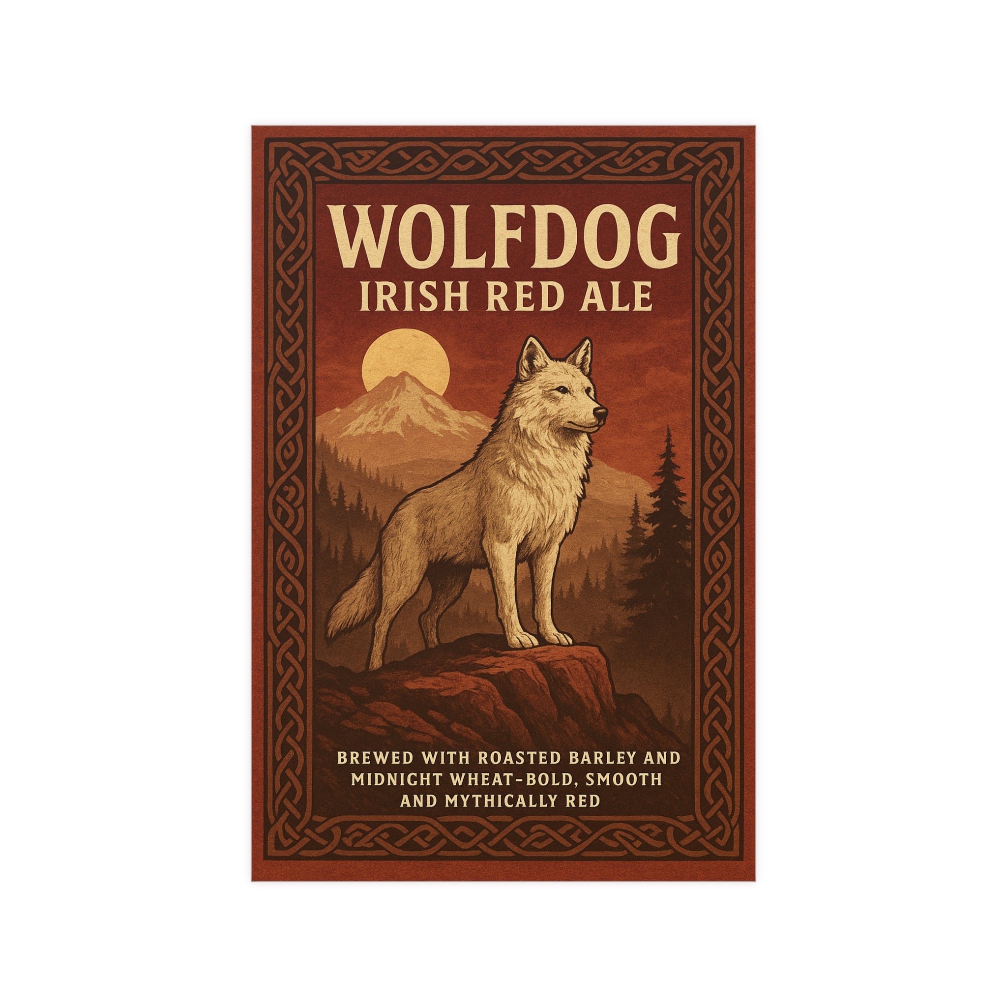 Vintage Wolfdog Ale Poster, Rustic Wall Art, Dog Lover Decor, Beer Gift, Home Bar Decor, Cabin Wall Art, Adventure Vibes