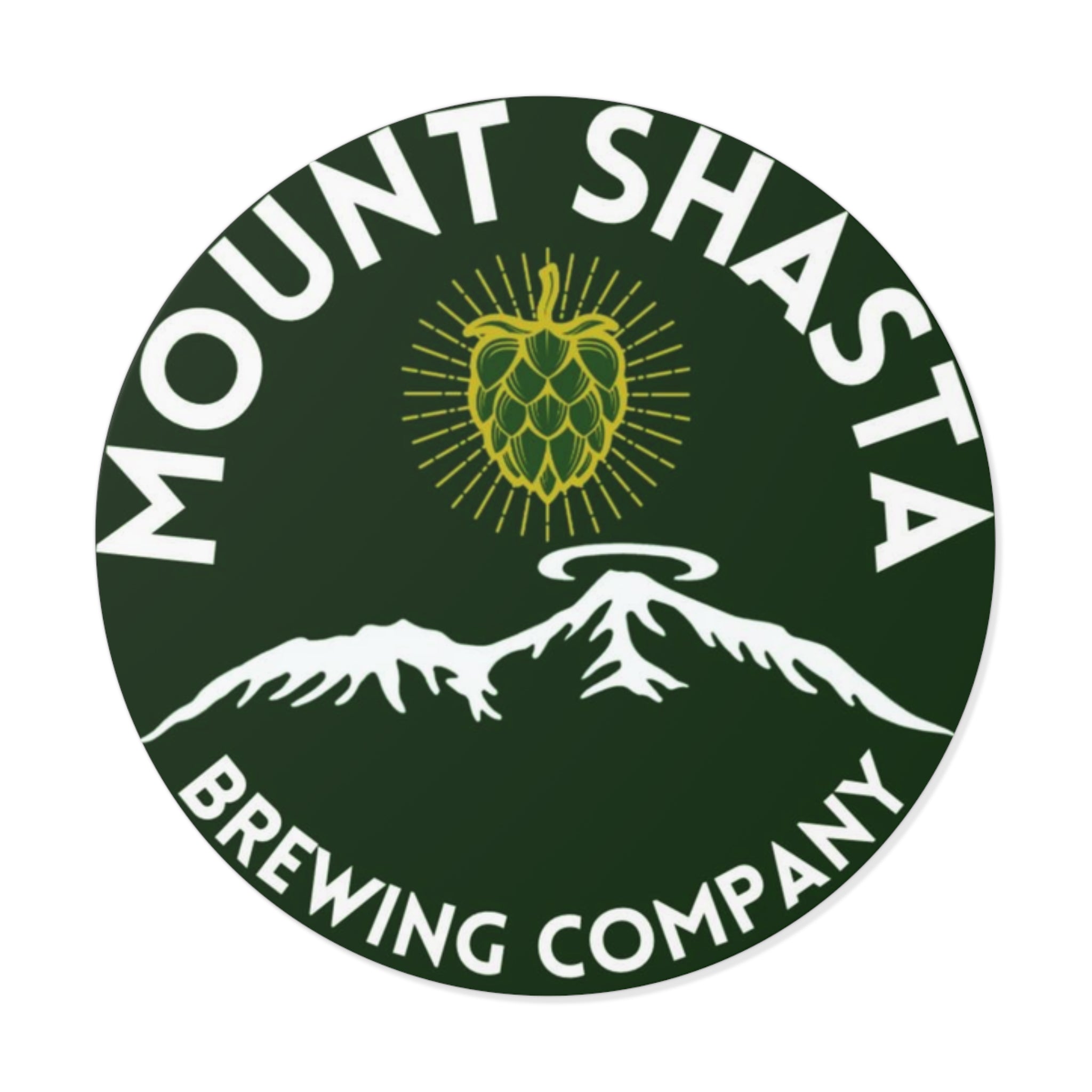 Mount Shasta Brewing Company Stickers, Outdoor Decor, Gifts for Craft Beer Lovers, Travel Mementos, Vintage Style Vinyl