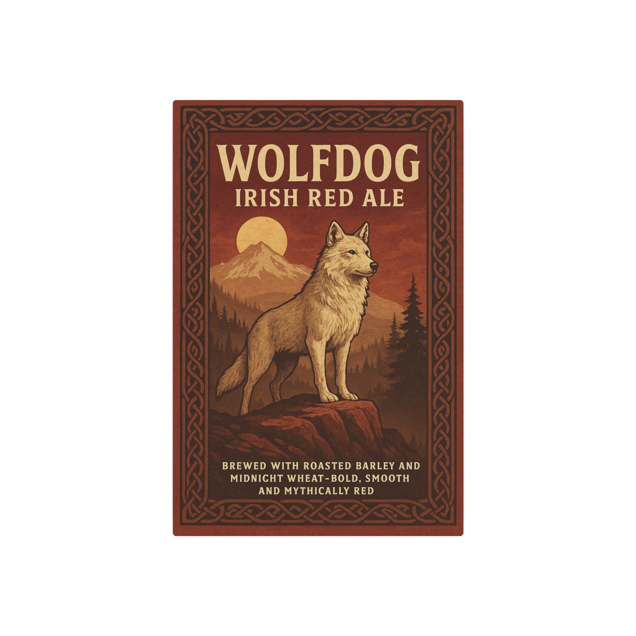Rustic Wolfdog Metal Art Sign