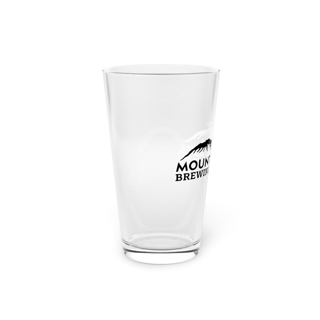 Craft Beer Pint Glass, Custom Drinking Glass, Mount Shasta Brewing, Gift for Beer Lovers, Unique Barware, Birthday Gift