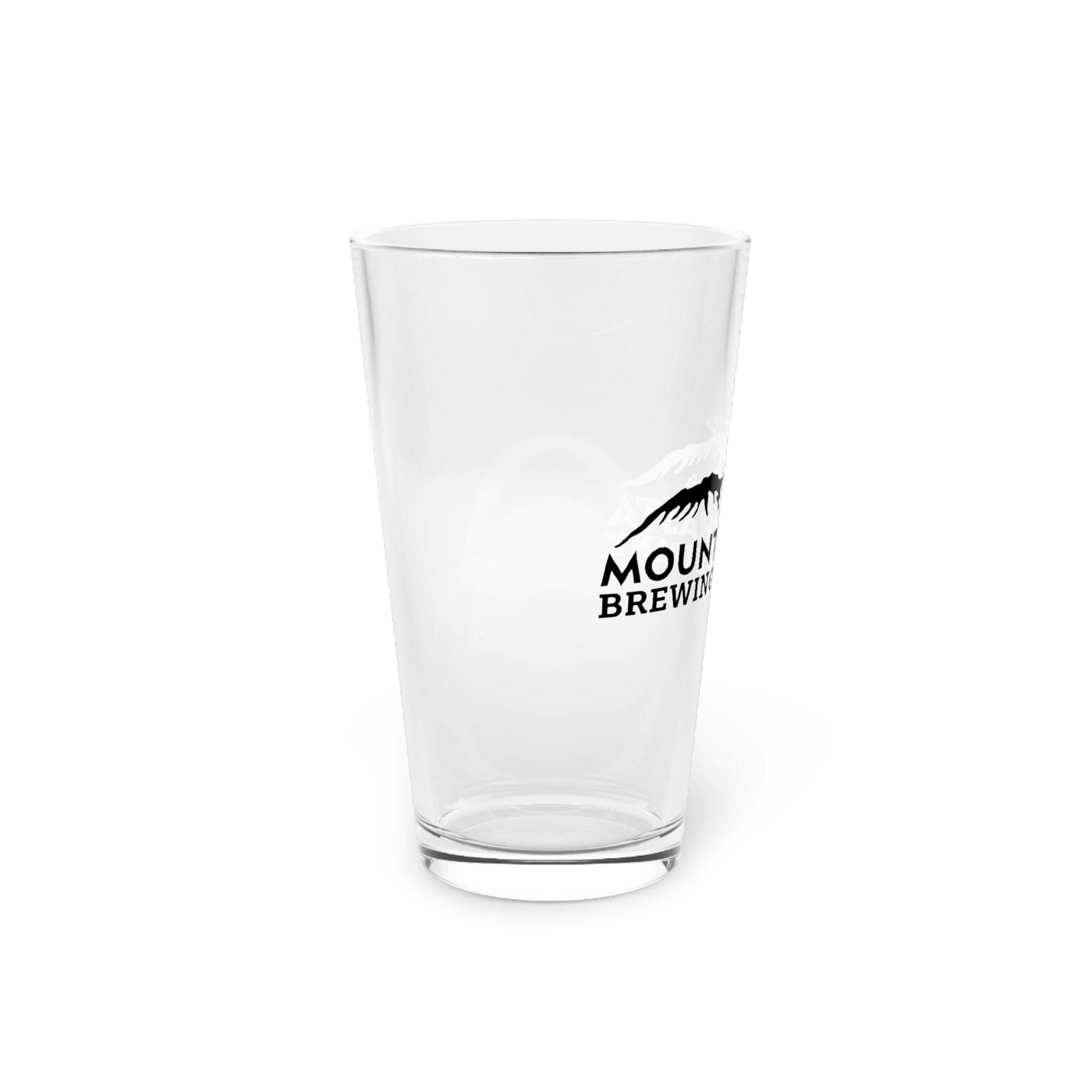 Craft Beer Pint Glass, Custom Drinking Glass, Mount Shasta Brewing, Gift for Beer Lovers, Unique Barware, Birthday Gift